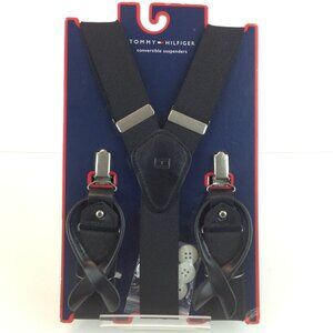 Tommy Hilfiger Black Convertible Suspenders Adjustable up to 42 inches